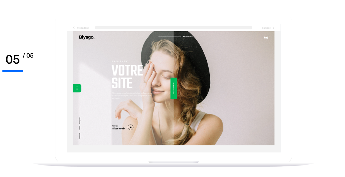 Etape 1 de la création du site : choix des options